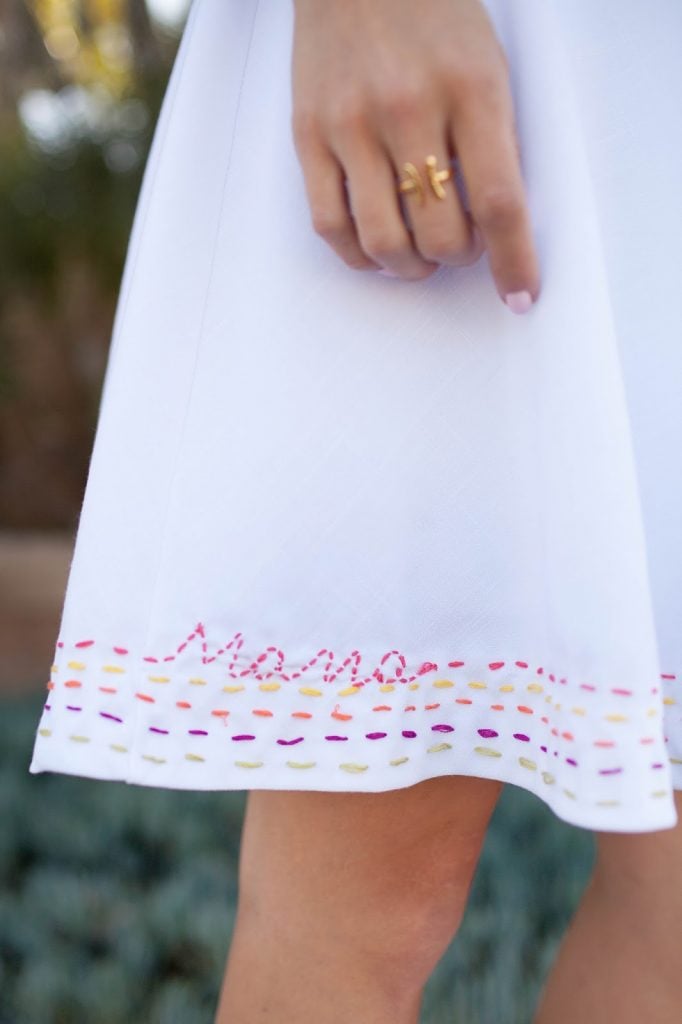 Merrick's Art Embroidered Hemline