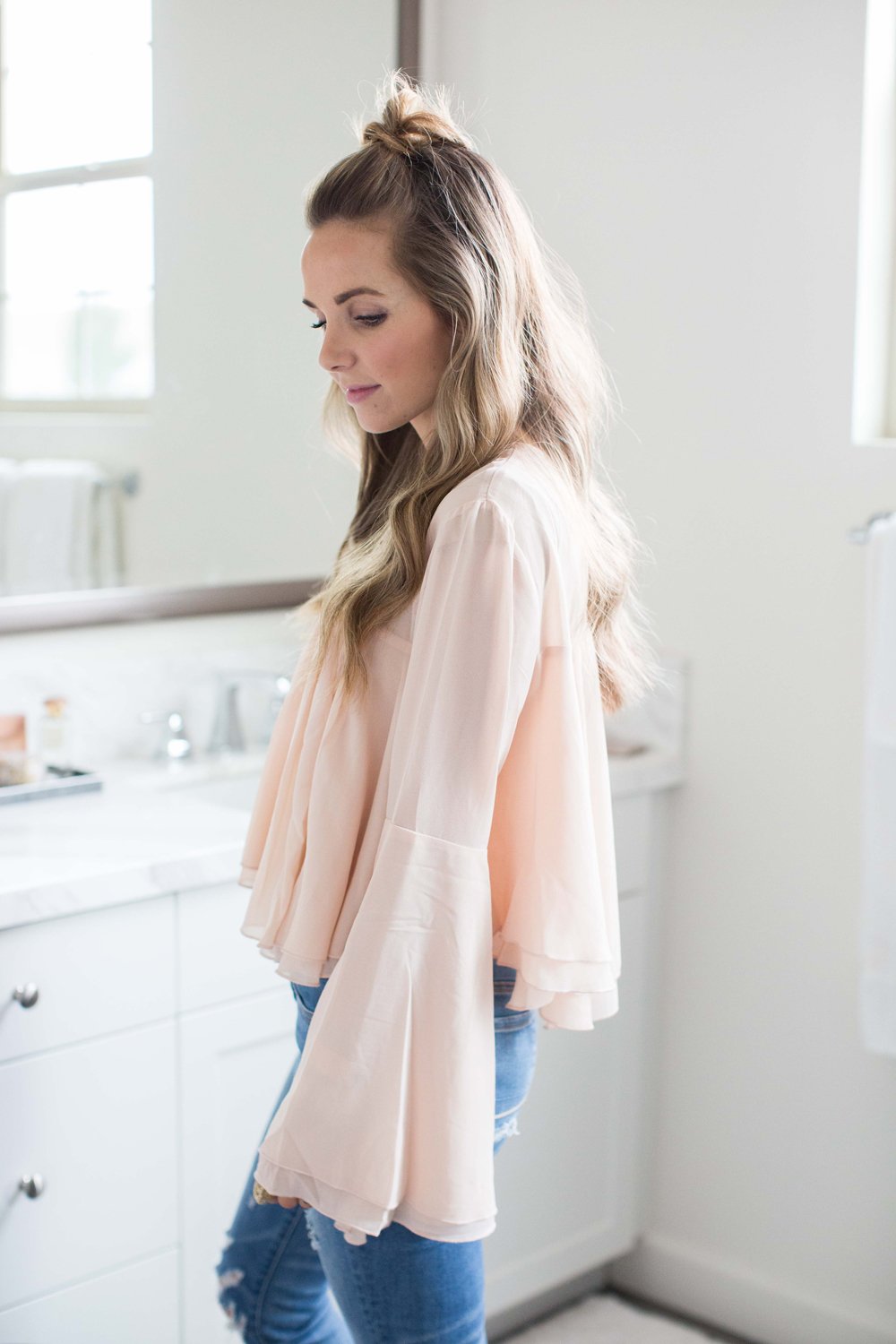 Merrick's Art Blush Bell Sleeves
