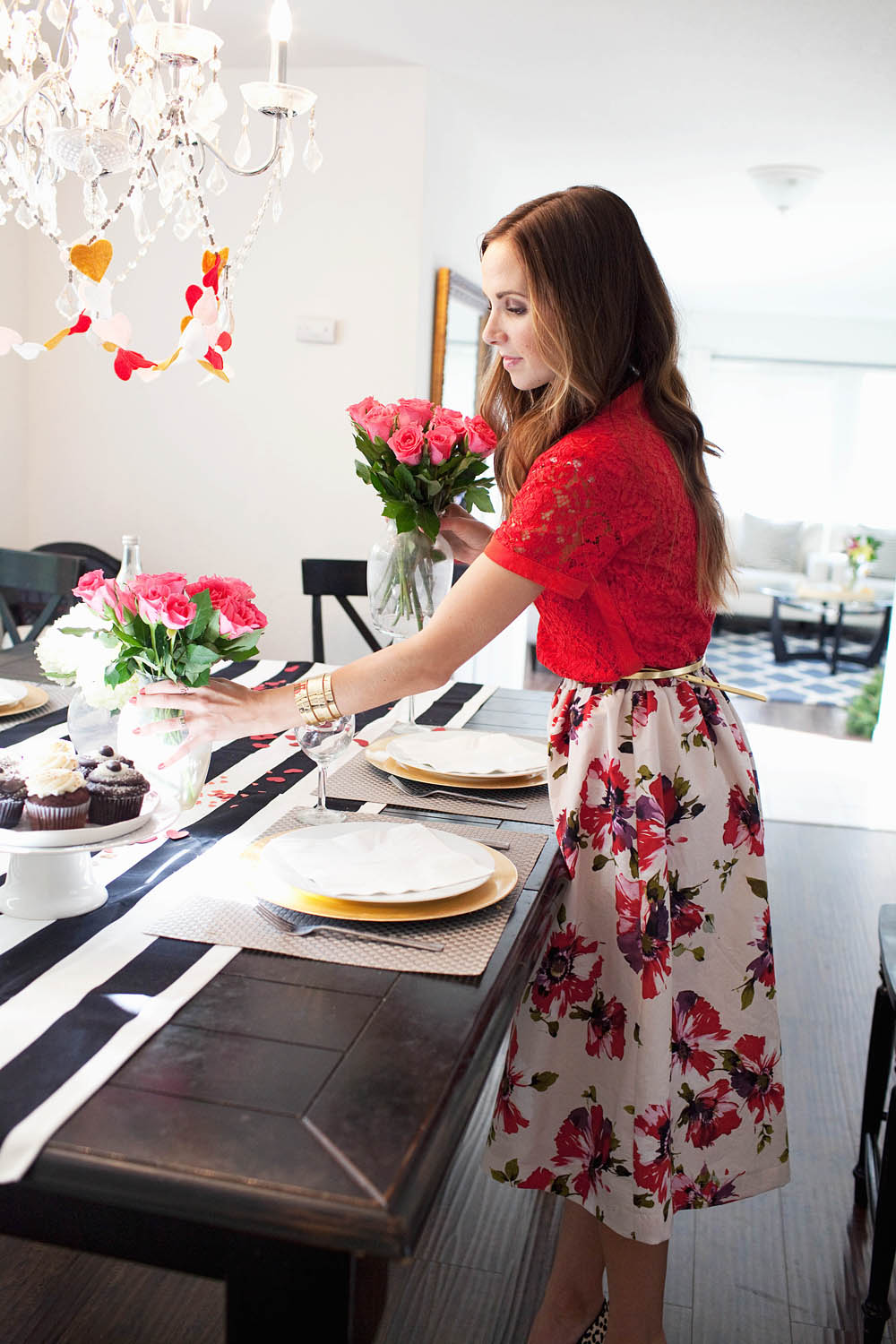 Merrick's Art Floral Midi Skirt
