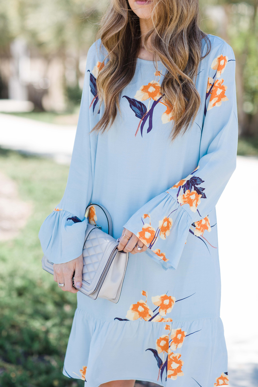 Merrick's Art Light Blue Floral Dress