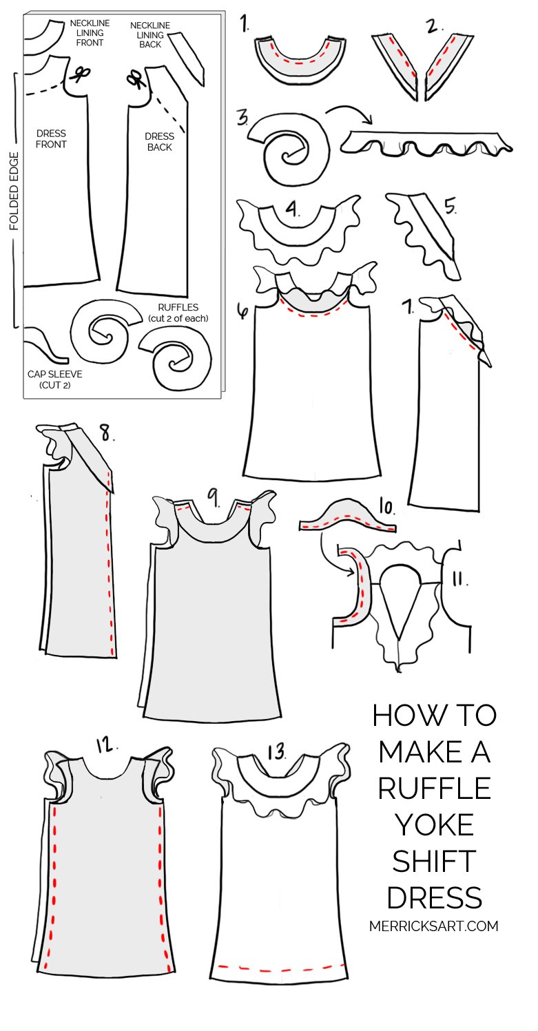 Merrick's Art DIY Ruffle Yoke Dress