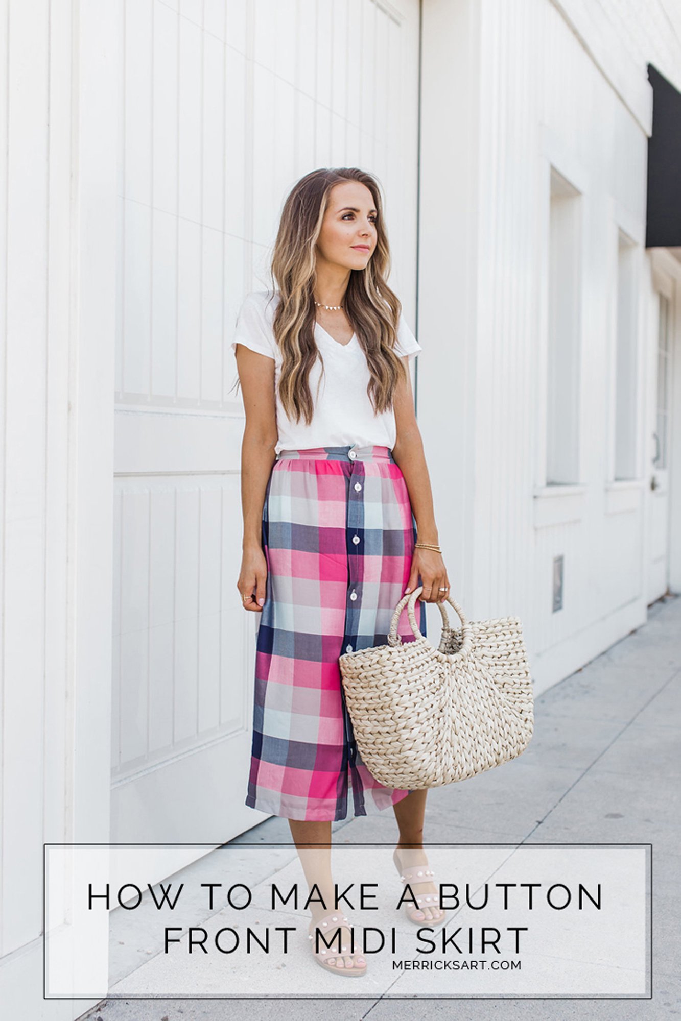 How to make a button front midi skirt Merrick's Art