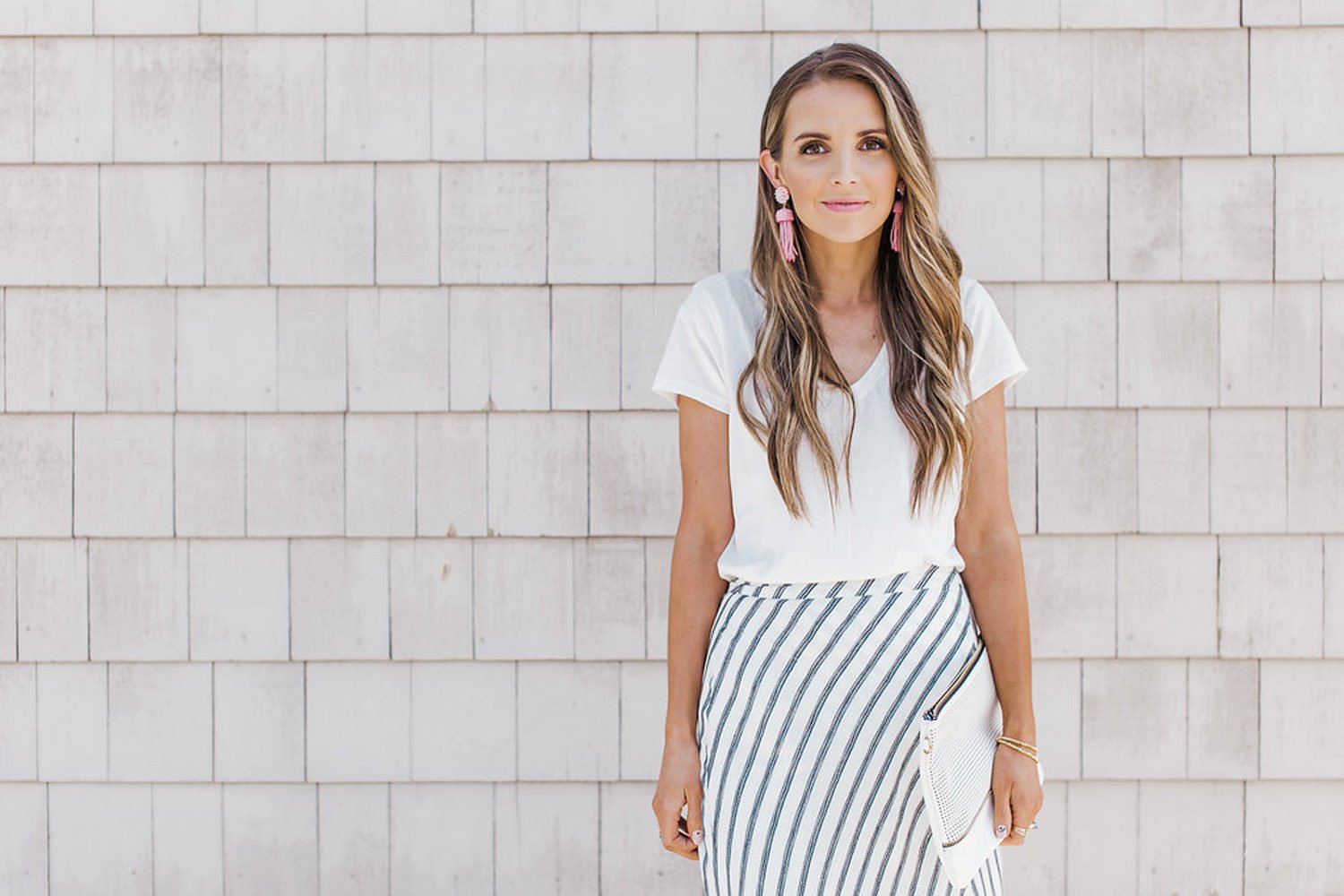 merricksort.com | maxi wrap skirt and white tee