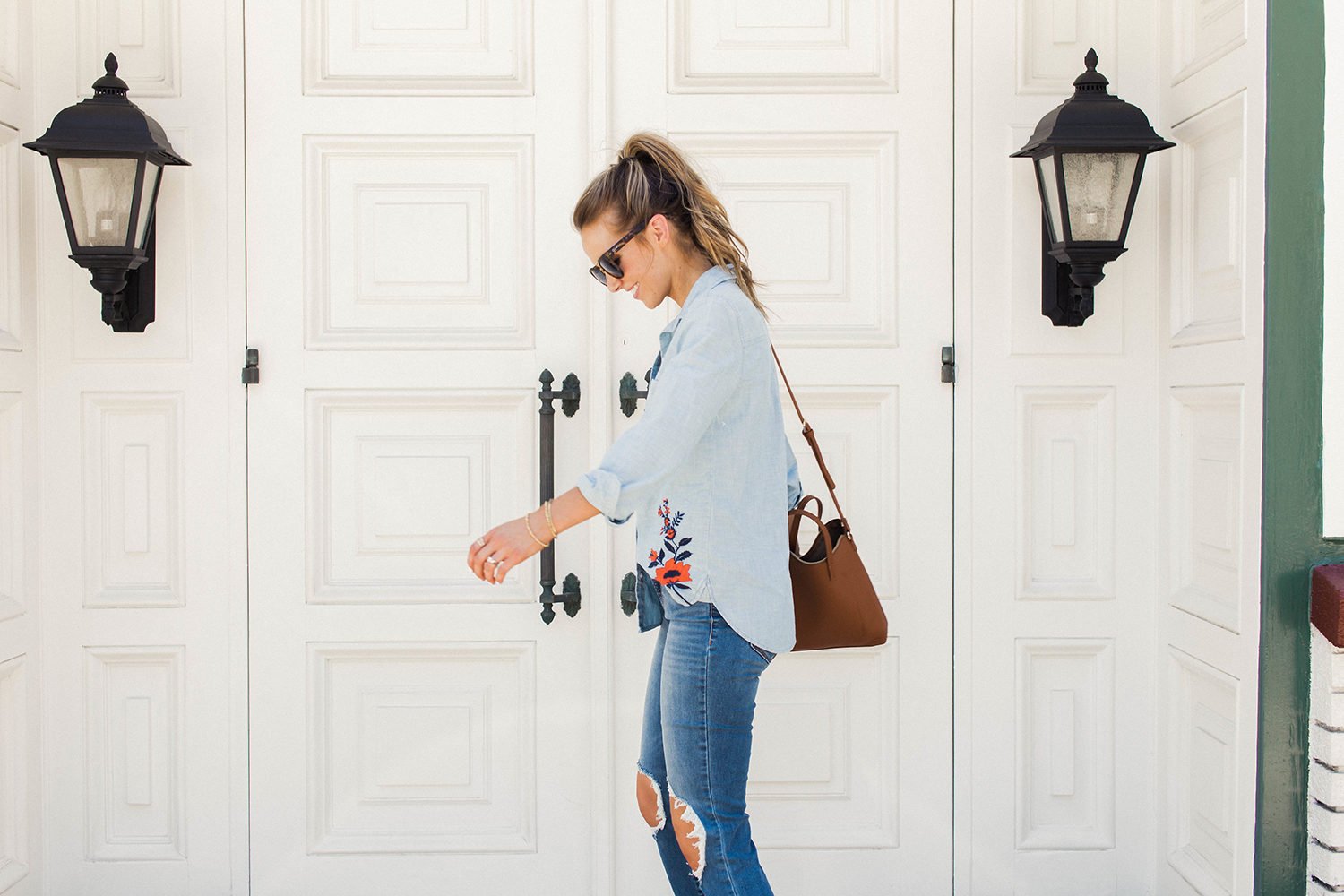 merricksort.com | embroidered shirt and ripped jeans