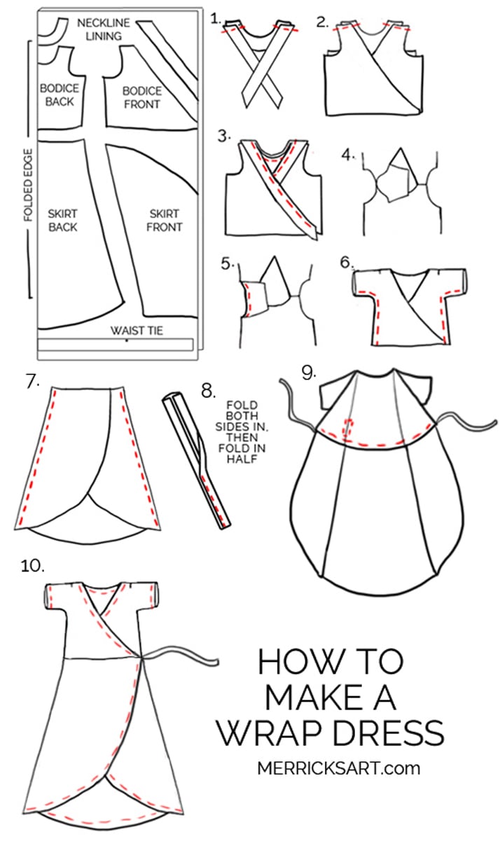 How to make a wrap dress | merricksort.com