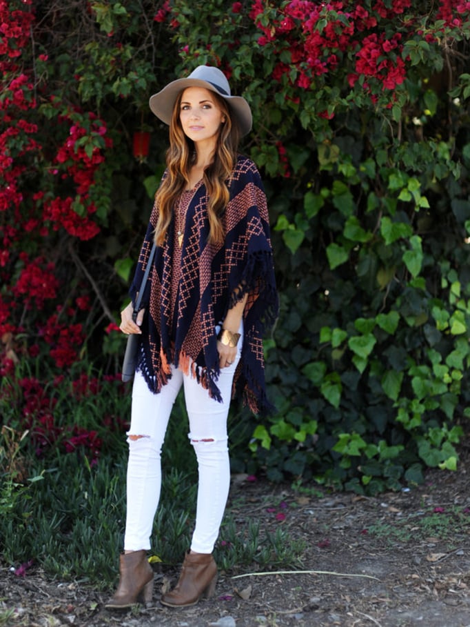 white jeans pattered sweater | merricksort.com