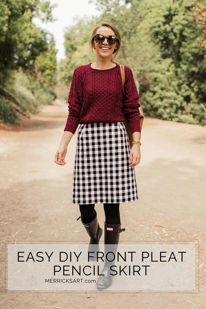 How to make a pleat front pencil skirt