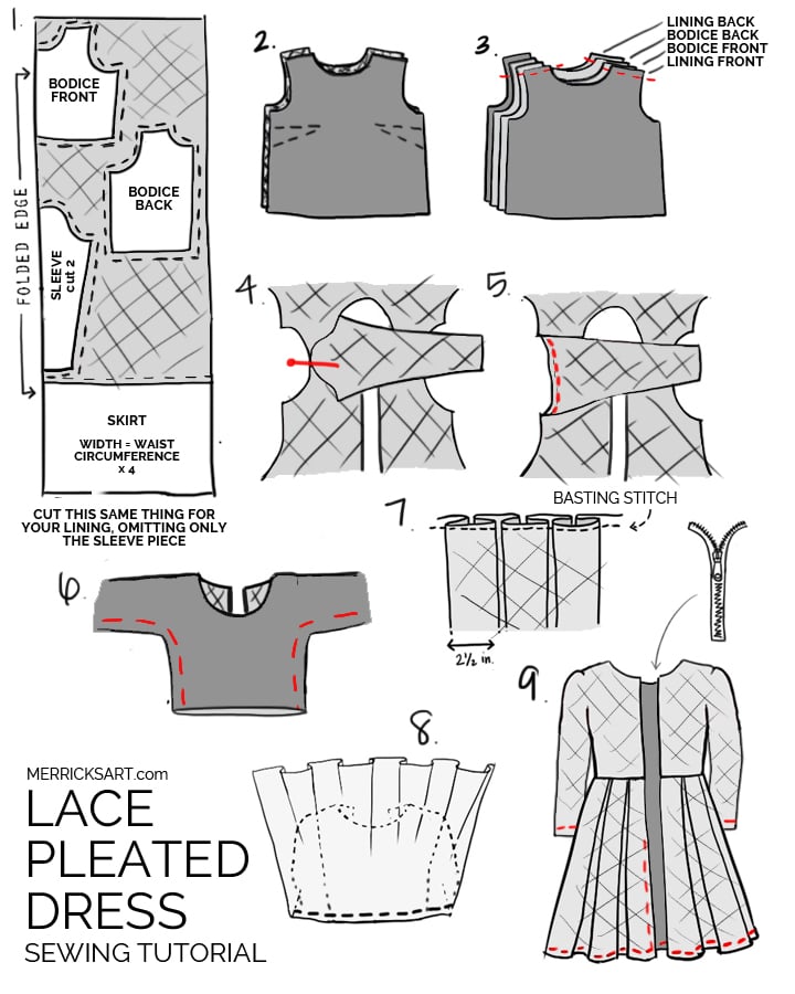 how to make a little black lace dress