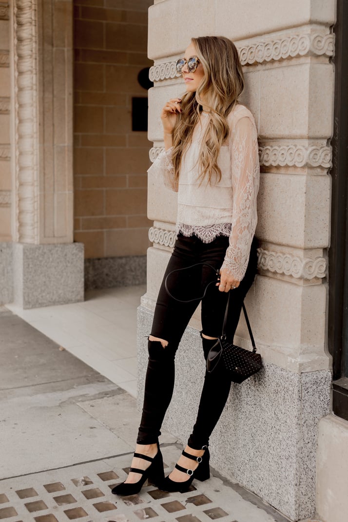 black and ivory holiday outfit