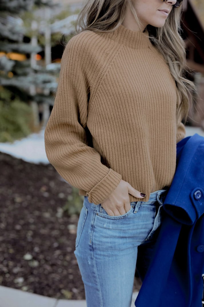 camel colored sweater