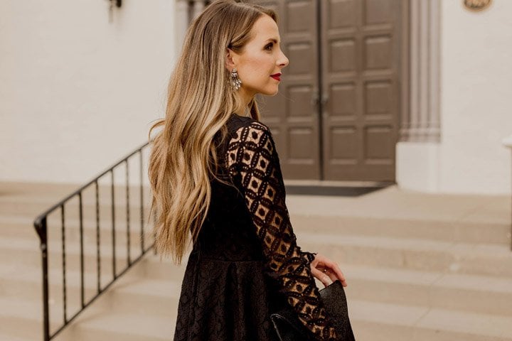 lace little black dress