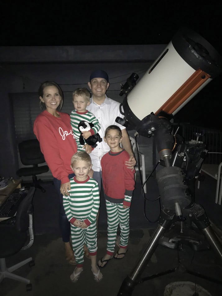 up on the rooftop at the hyatt maui for the stargazing tour