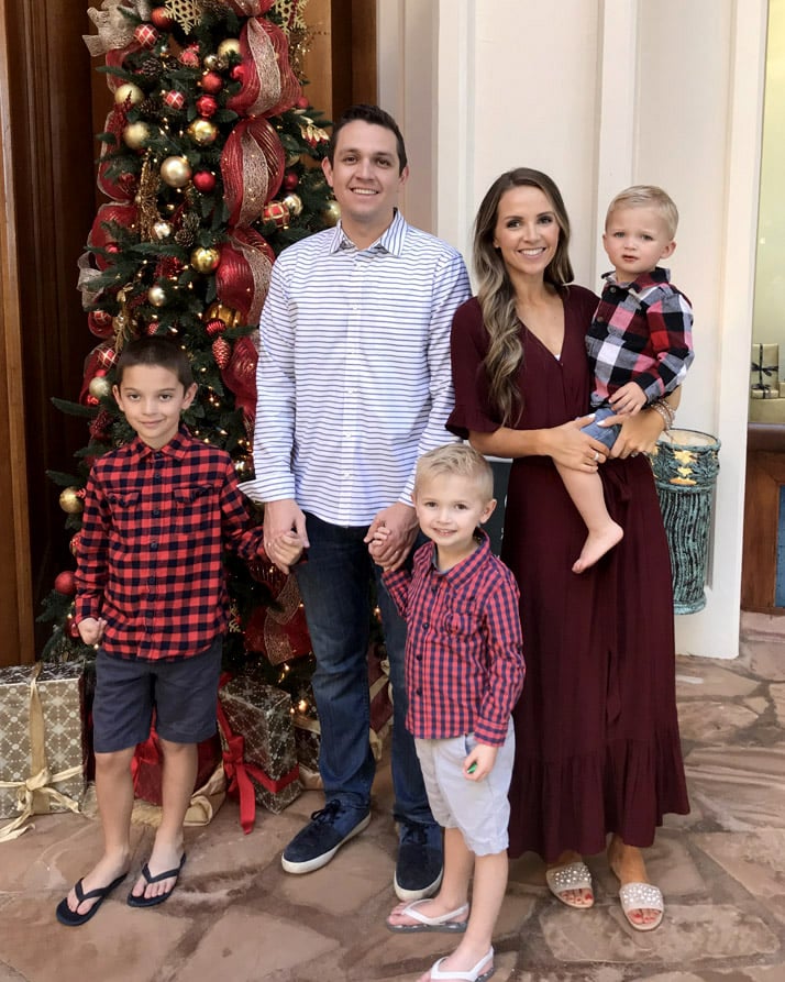 Family in the lobby of the Hyatt Maui Resort and Spa