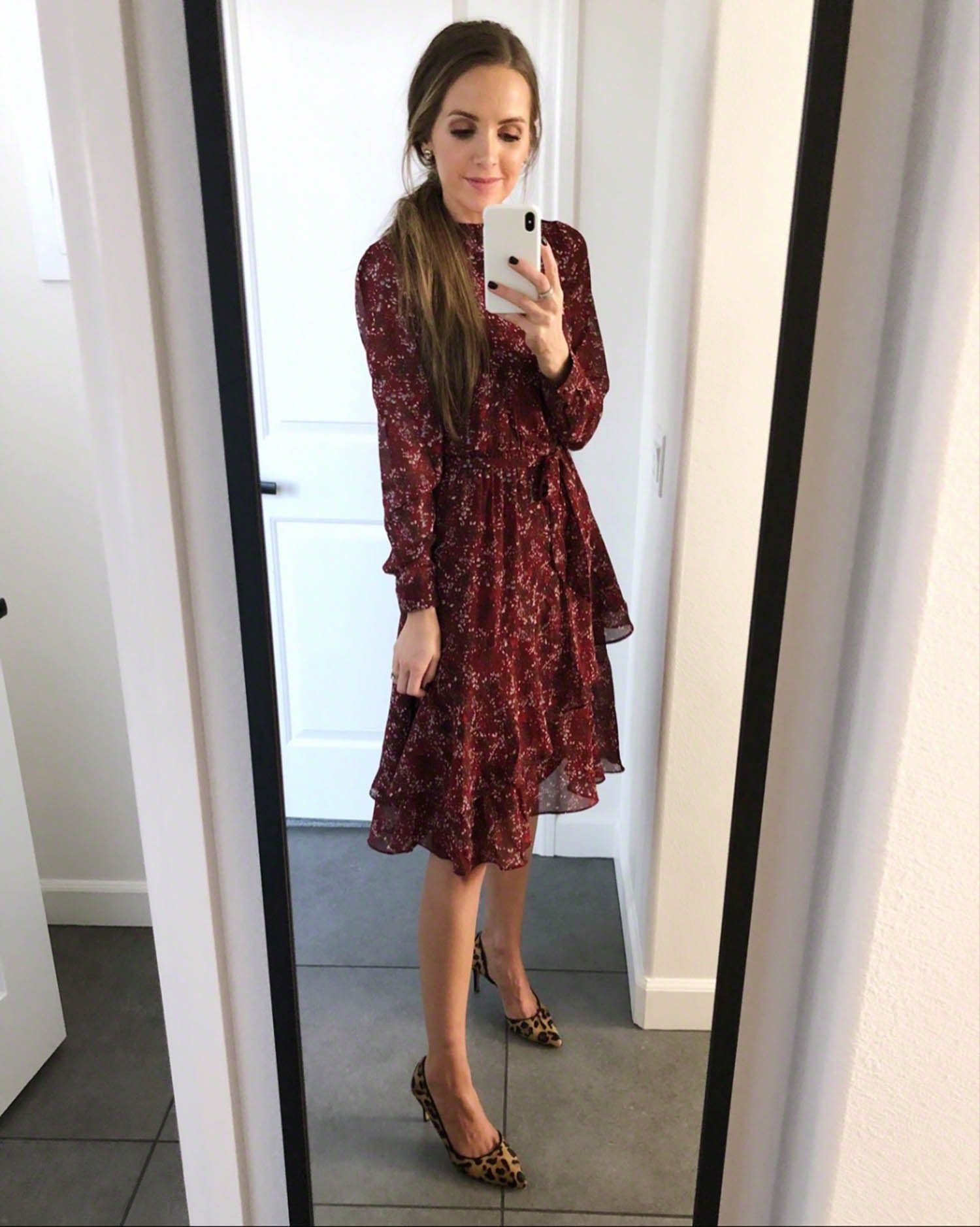 floral dress and leopard heels | merricksort.com