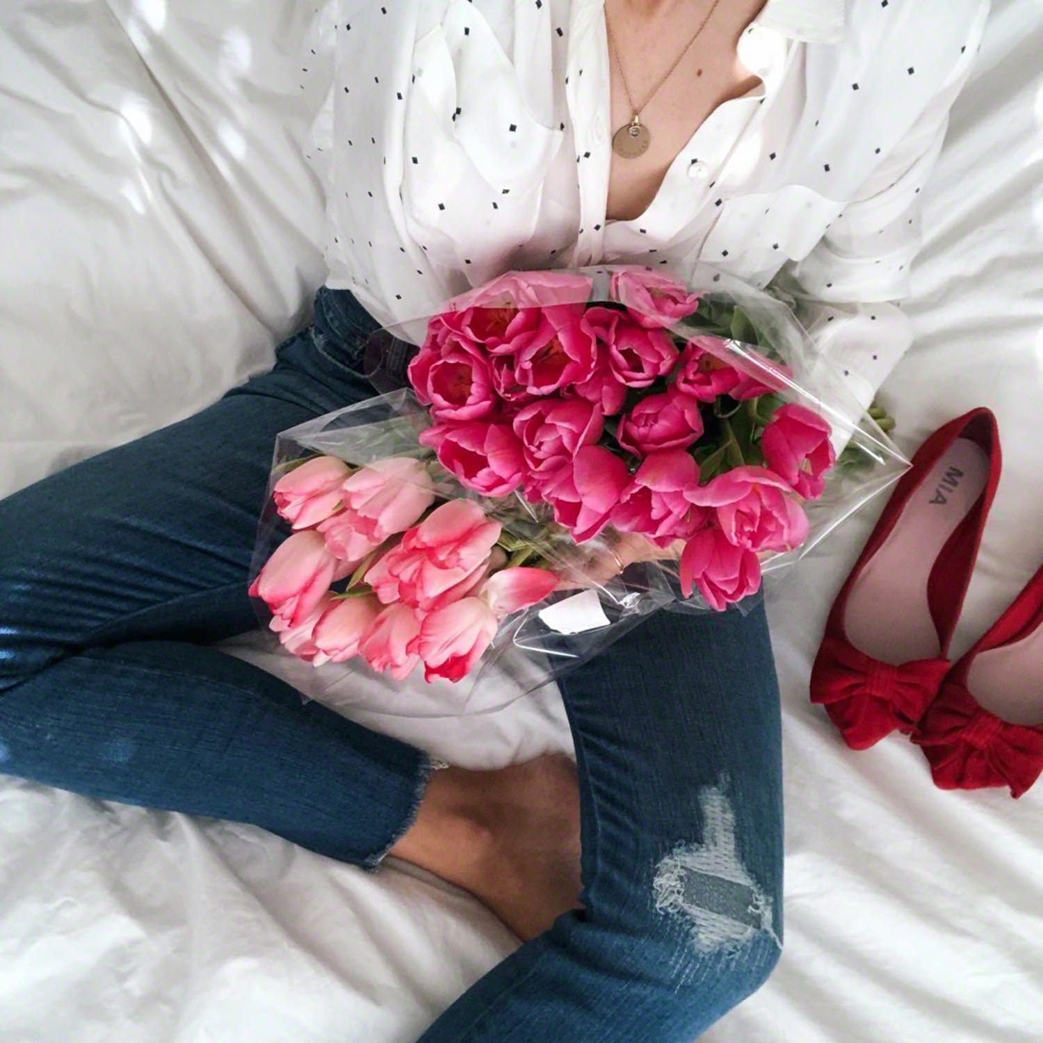 white blouse and denim | merricksort.com