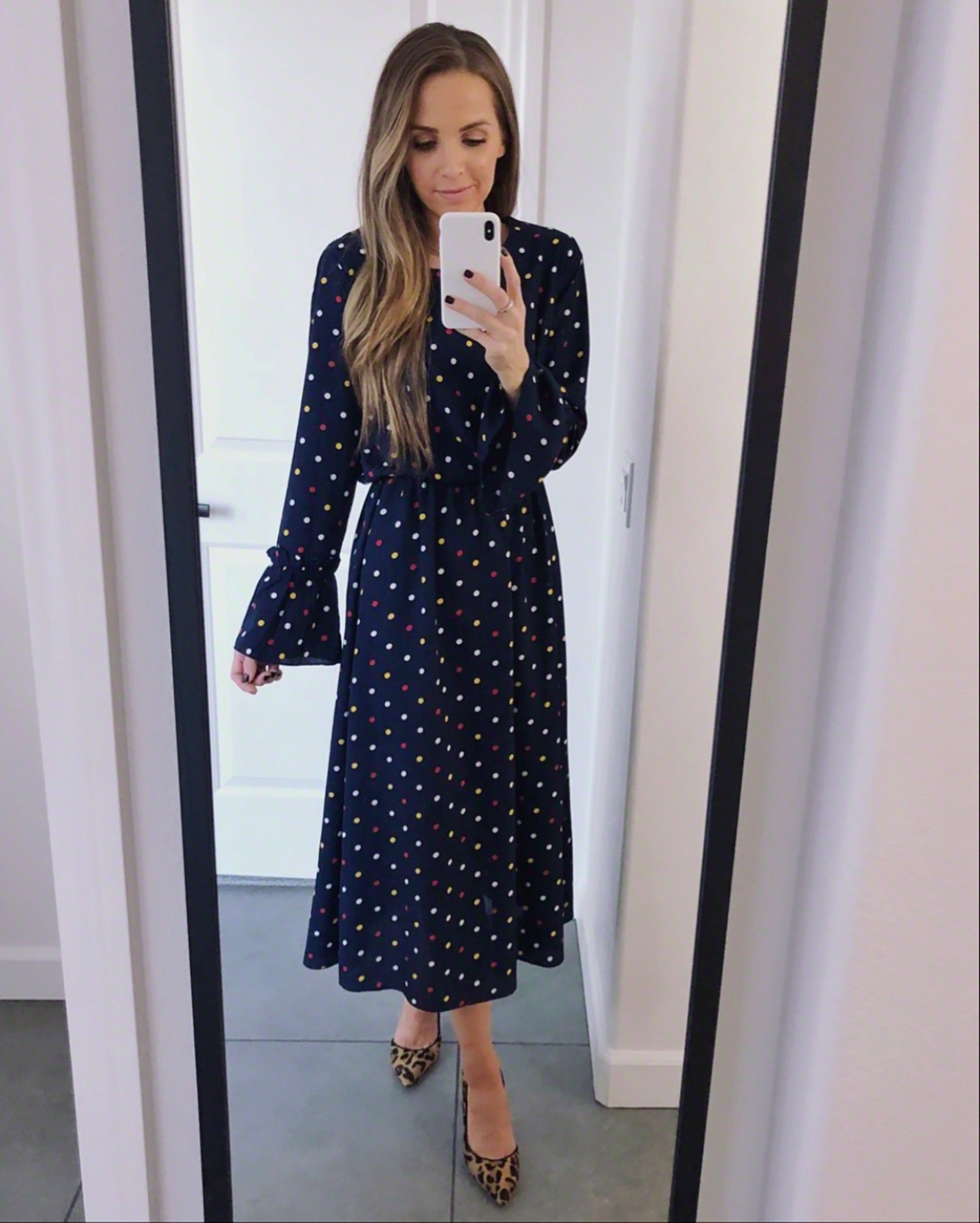 polka dot midi dress | merricksort.com