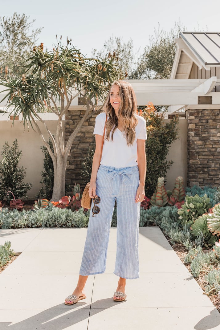 Striped linen pants - a beginner sewing tutorial!