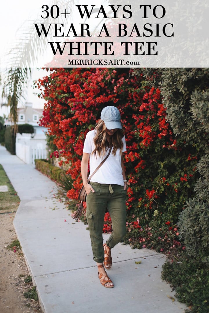 30+ ways to style your white tee