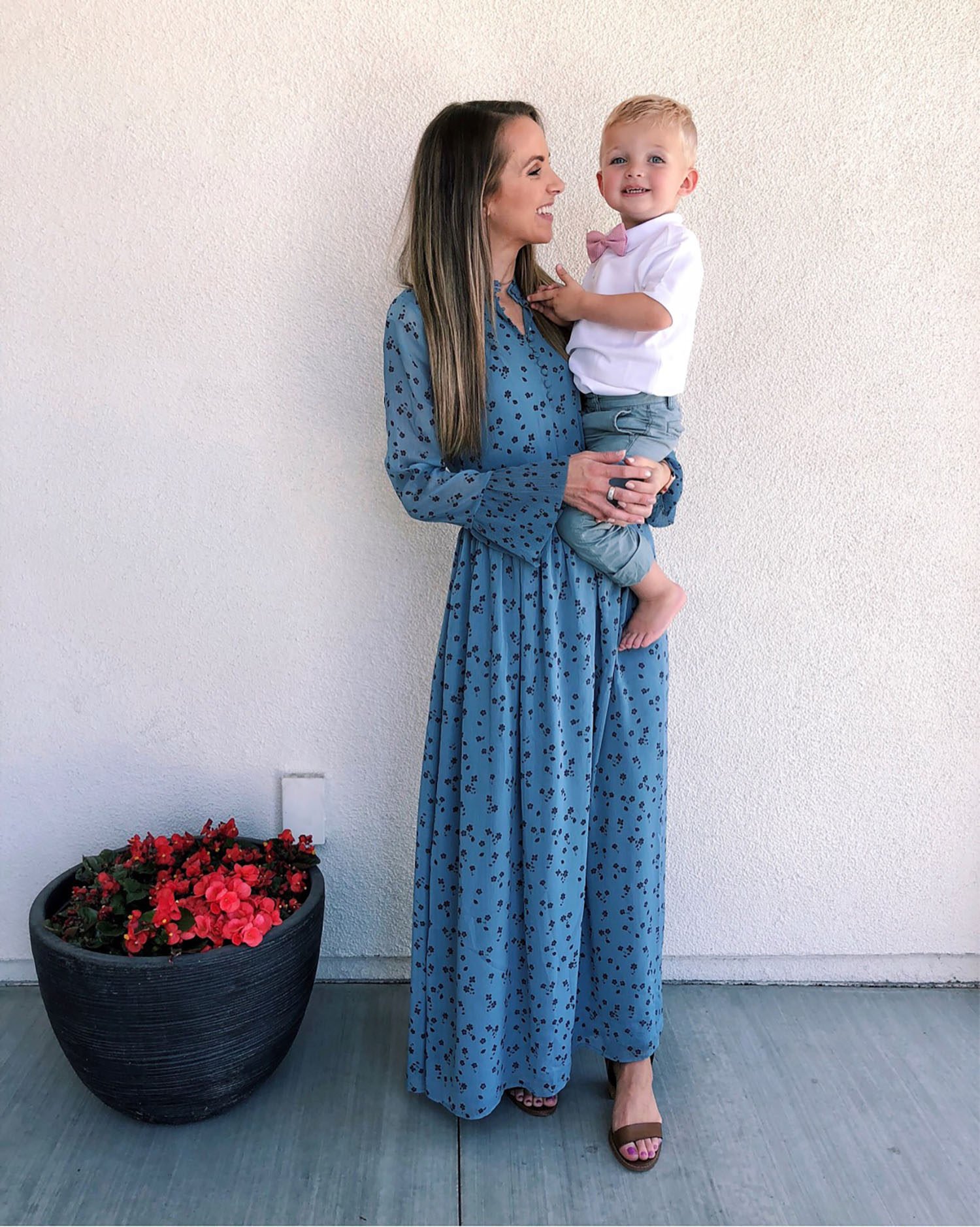 blue maxi dress