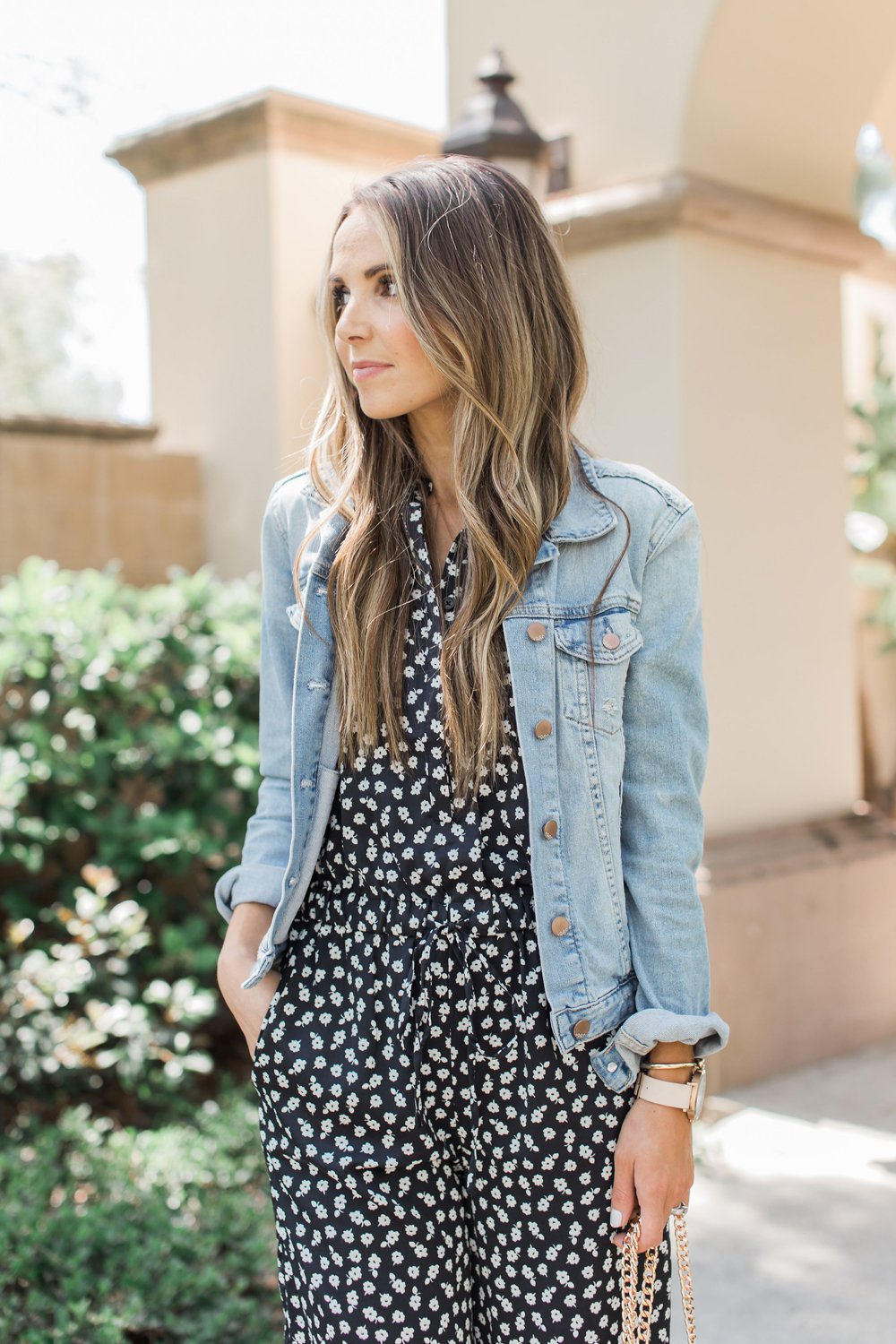 a denim jacket is the perfect lightweight layer for spring