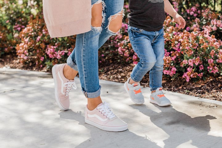 gray and pink shoes for spring!