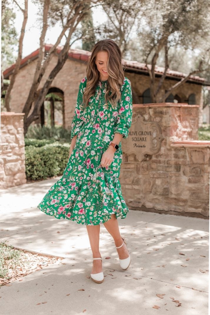 this floral dress is perfect for a summer wedding