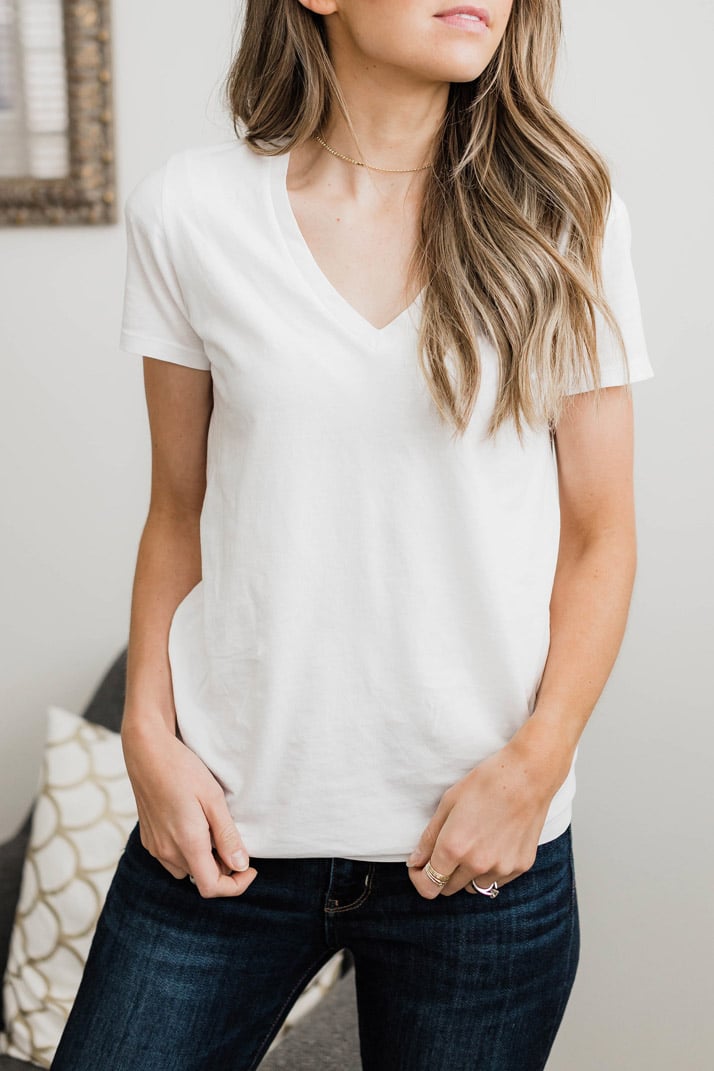 Everlane White cotton Tee