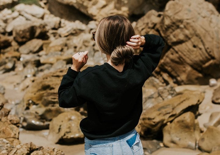 It's easy to snap the Bun-2-Done into your hair and go