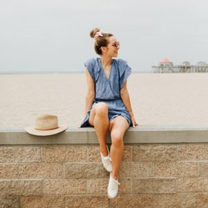 the cutest polka dot romper that's under $50!