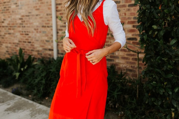 the prettiest poppy red dress for summer