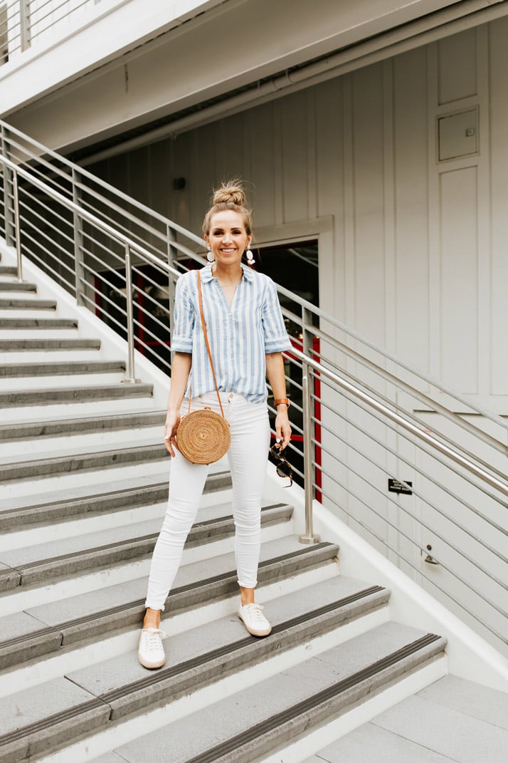 an easy striped shirt for a weekend getaway