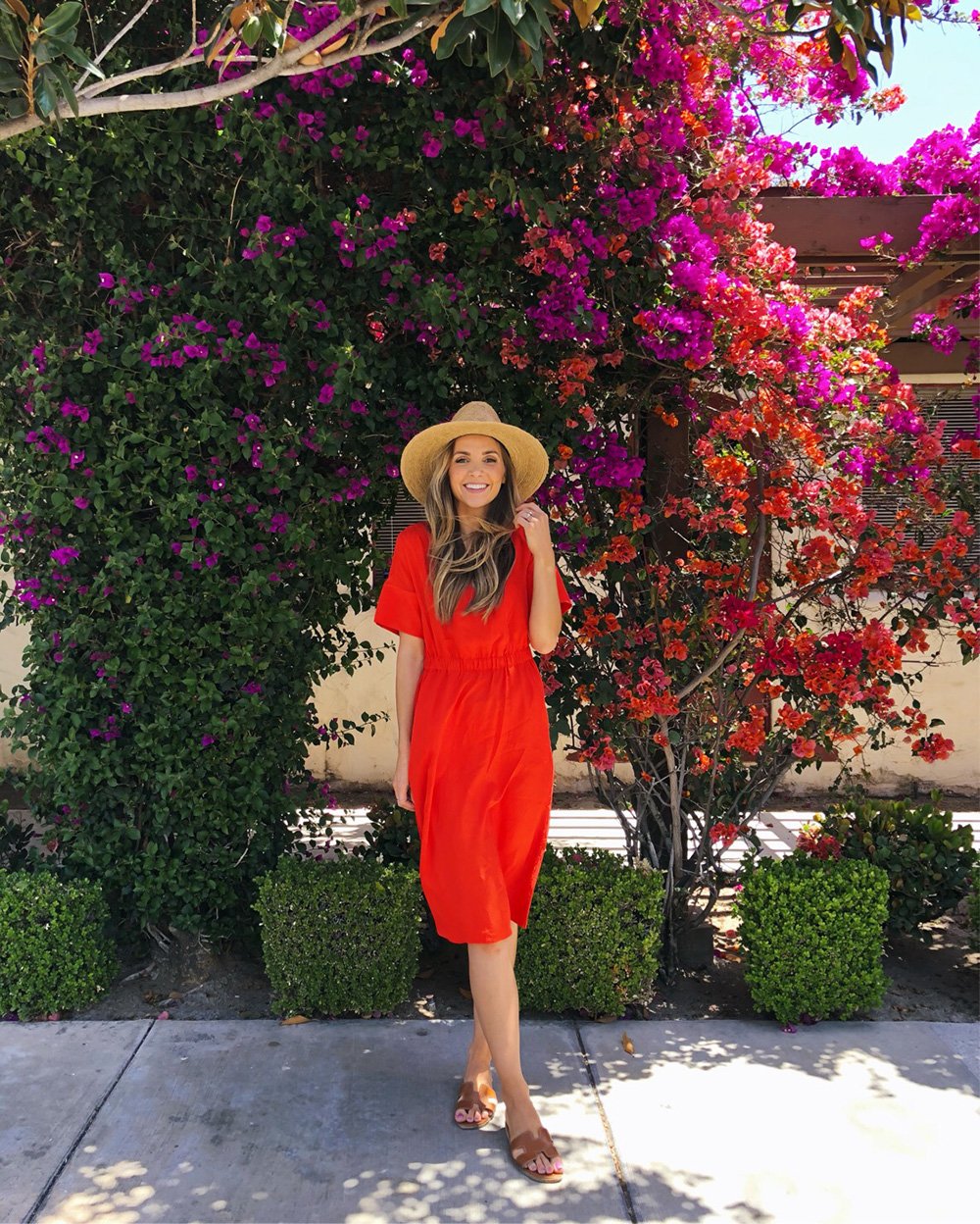 red dress