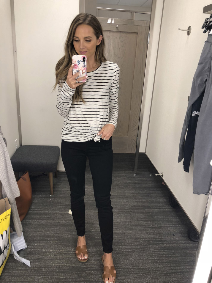an easy black and white outfit