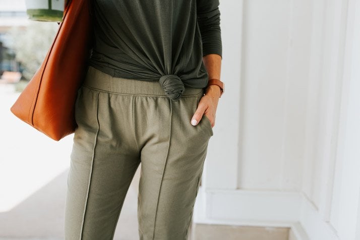 these vintage green joggers are so comfy and easy to toss on for running around