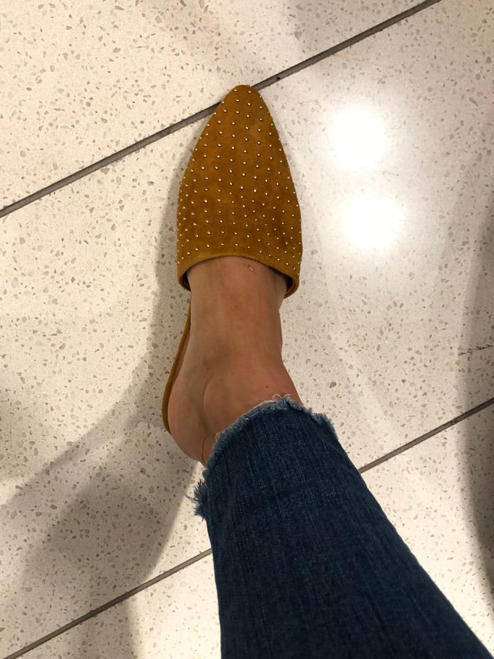 studded flats for women