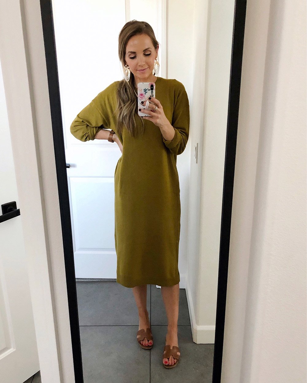 olive sweater dress