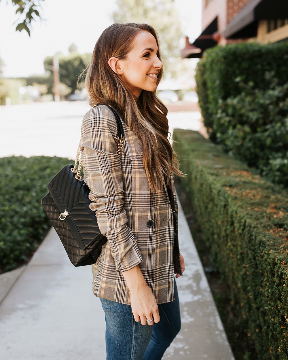 plaid blazer