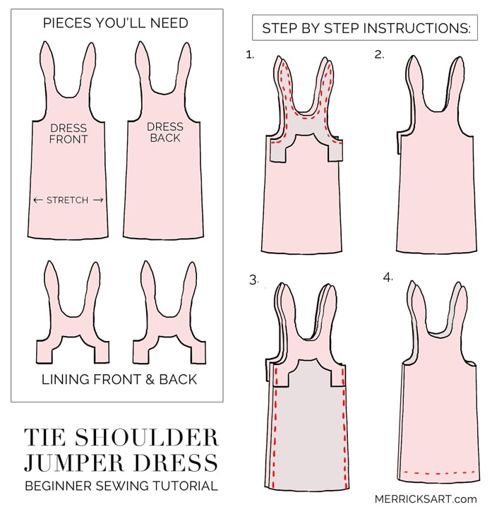 this tie shoulder jumper is easy enough for beginner seamstresses