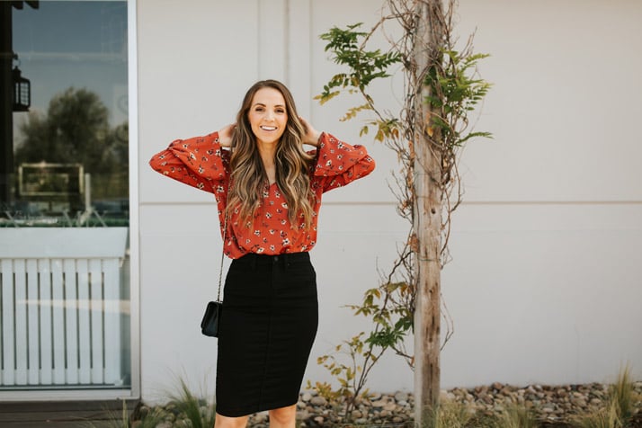 a cute and simple outfit for work