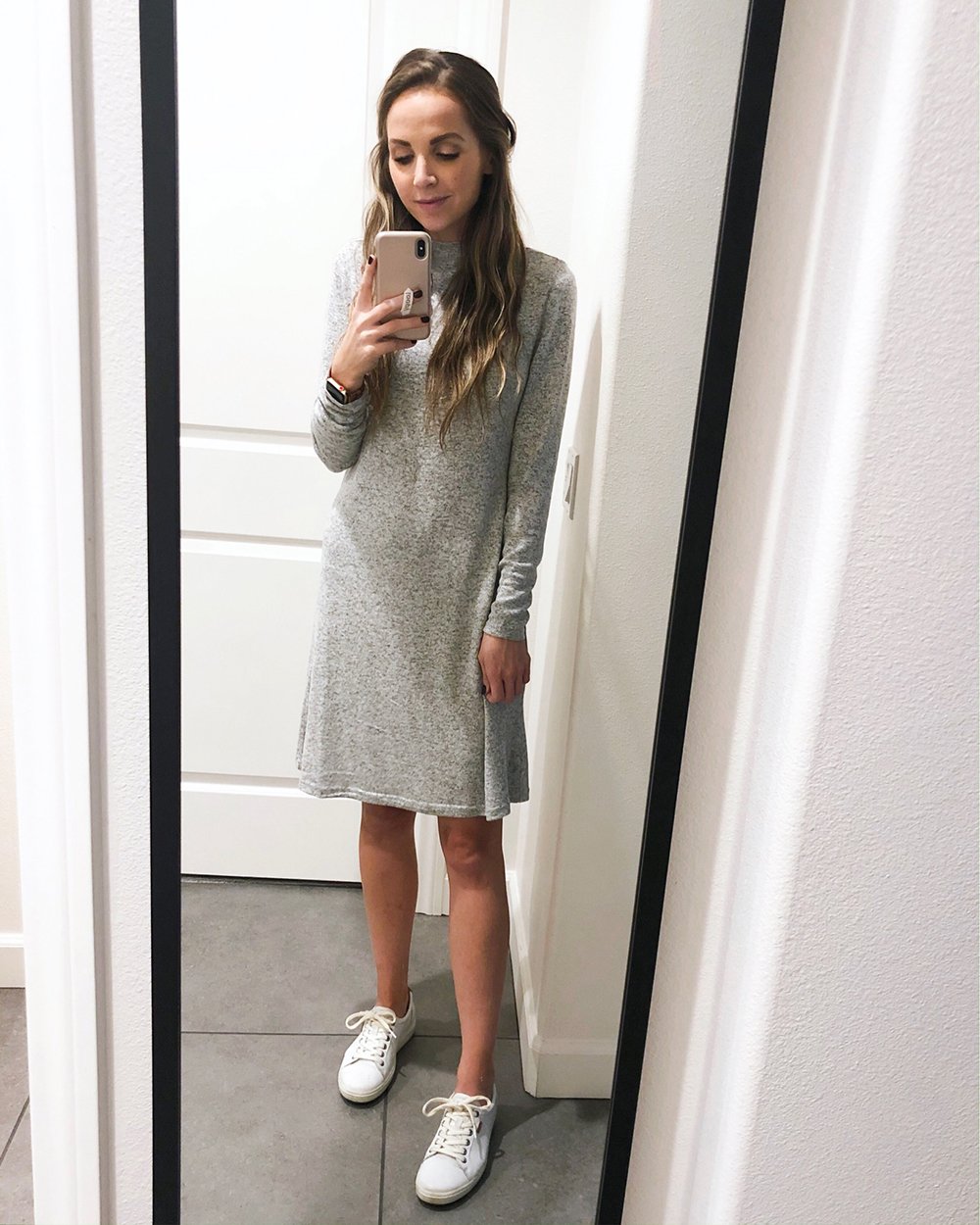 gray sweater dress