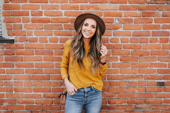 mustard yellow sweater