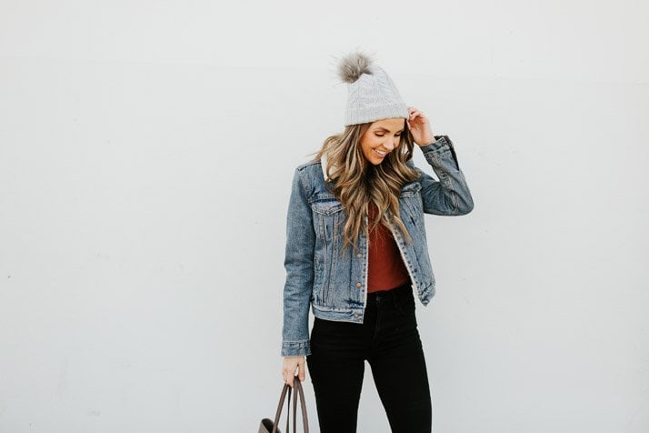 add a cute beanie to any outfit to make it feel cute and finished