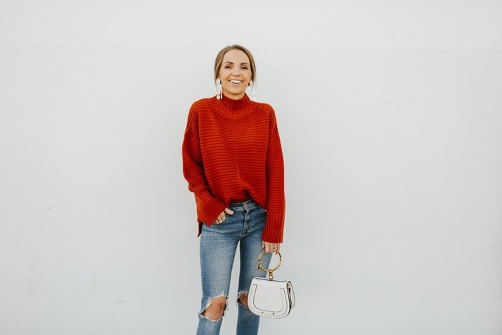 this cute turtleneck sweater is perfect for winter!