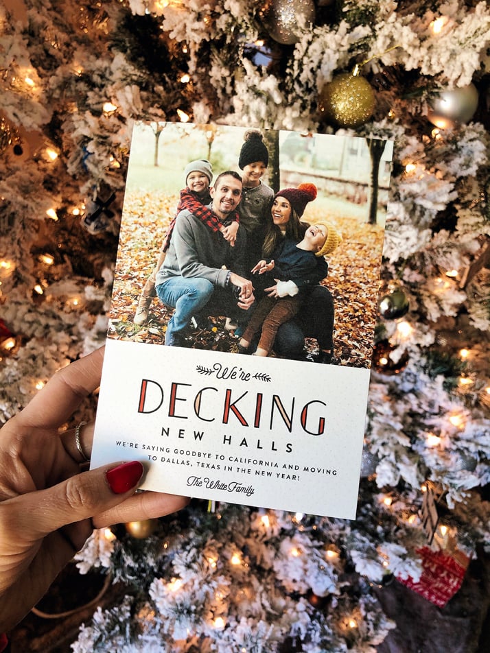 Moving Announcement Christmas card from Minted