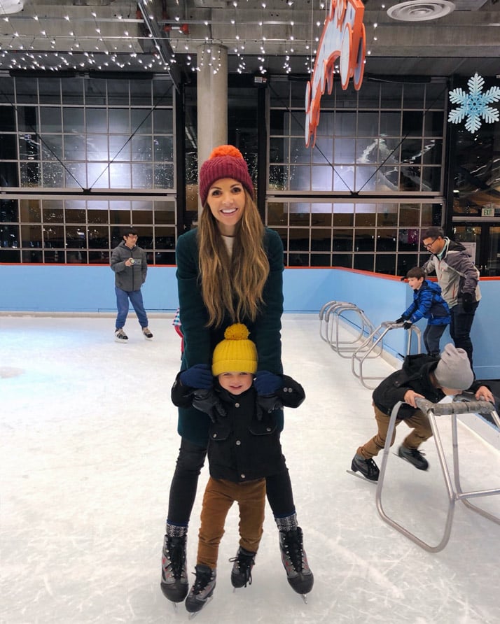 merricksart ice skating with boys