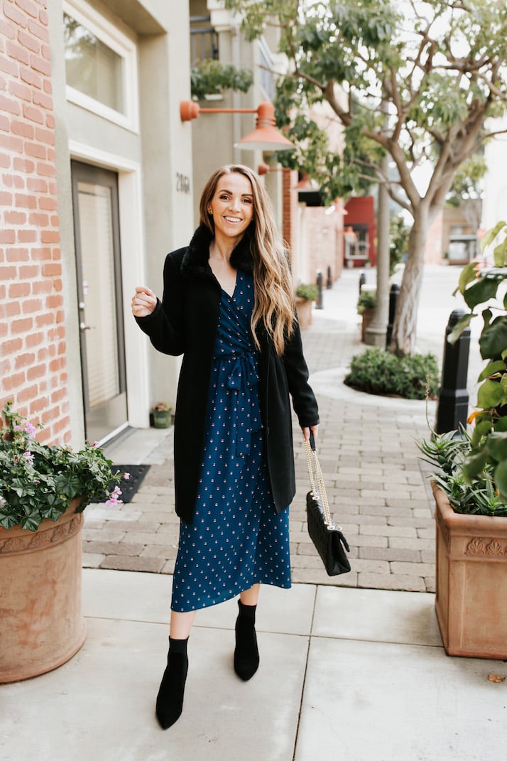 how to wear a dress in the winter and stay warm