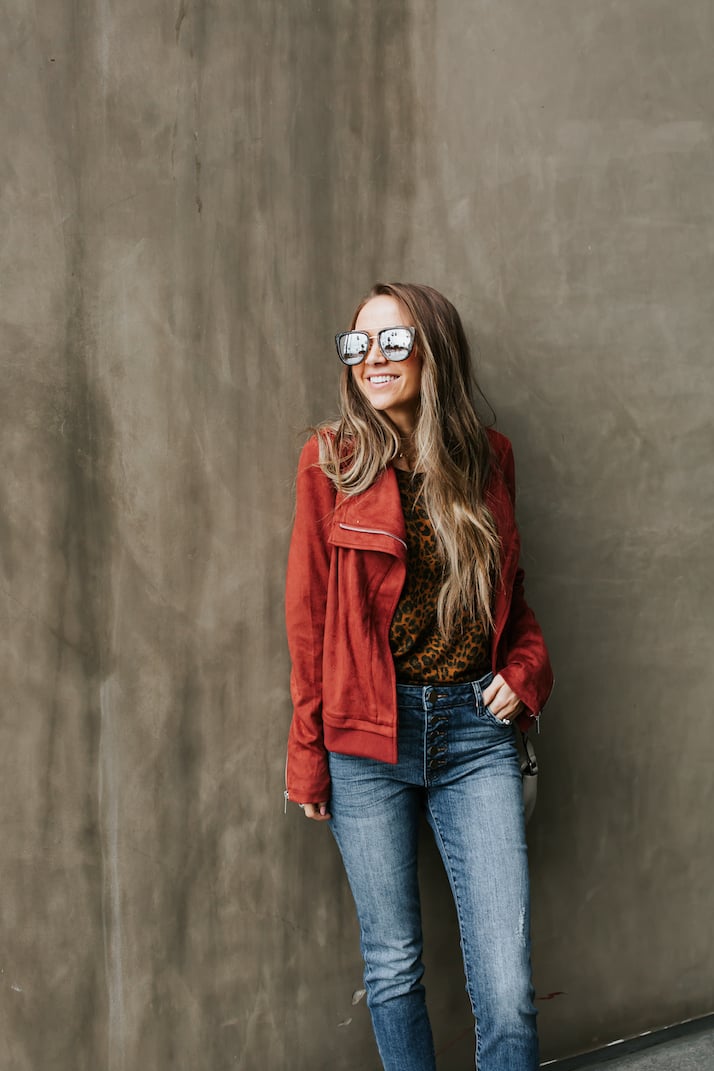 this cute red jacket came in my stitch fix box - it's so soft and cozy