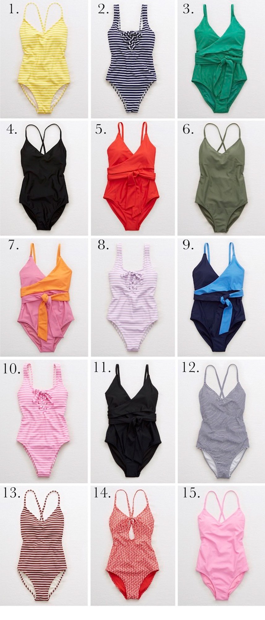 15 one piece swimsuits