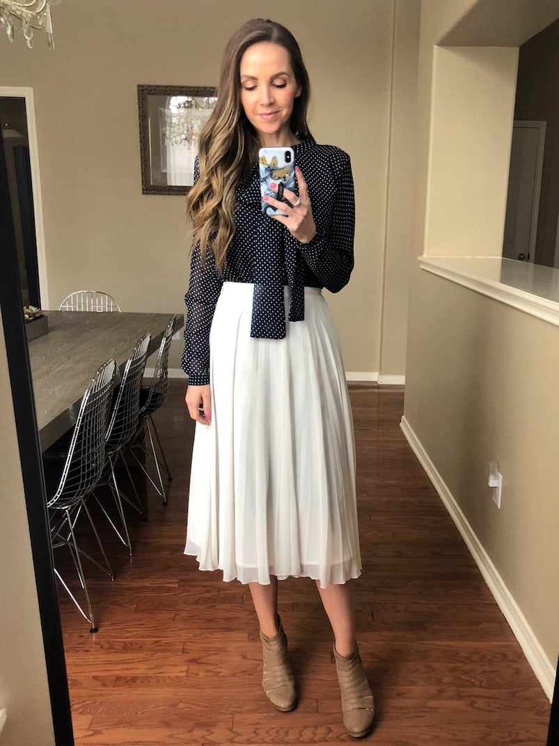 capsule wardrobe dress and skirt layered