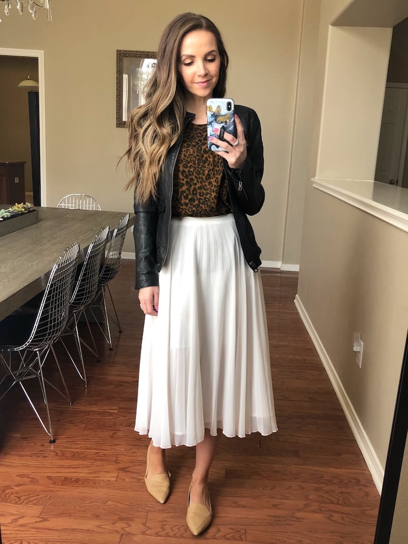 capsule wardrobe white skirt